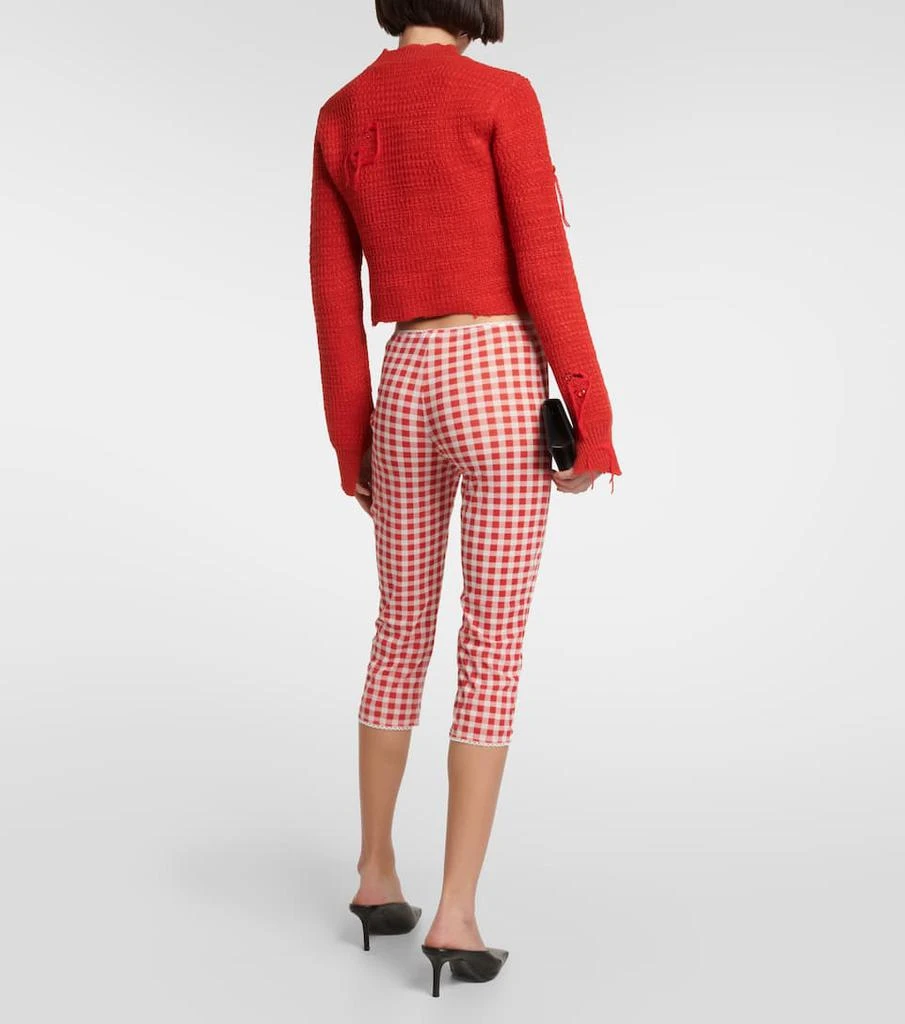 商品Acne Studios|Gingham-print knee-length leggings,价格¥2162,第3张图片详细描述