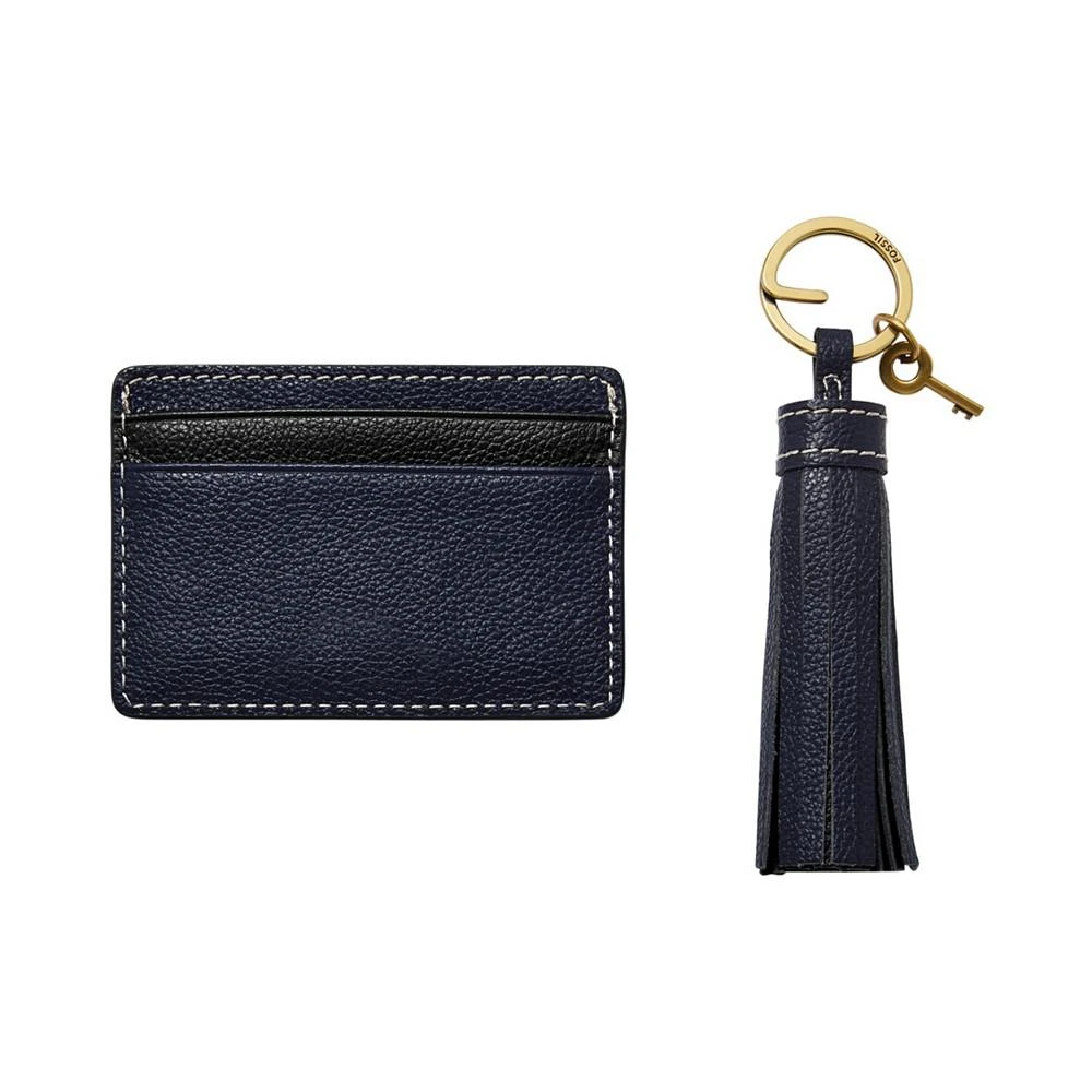 商品Fossil|Leather Card Case Gift Set and Key Fob Set, 2 Pieces,价格¥598,第2张图片详细描述