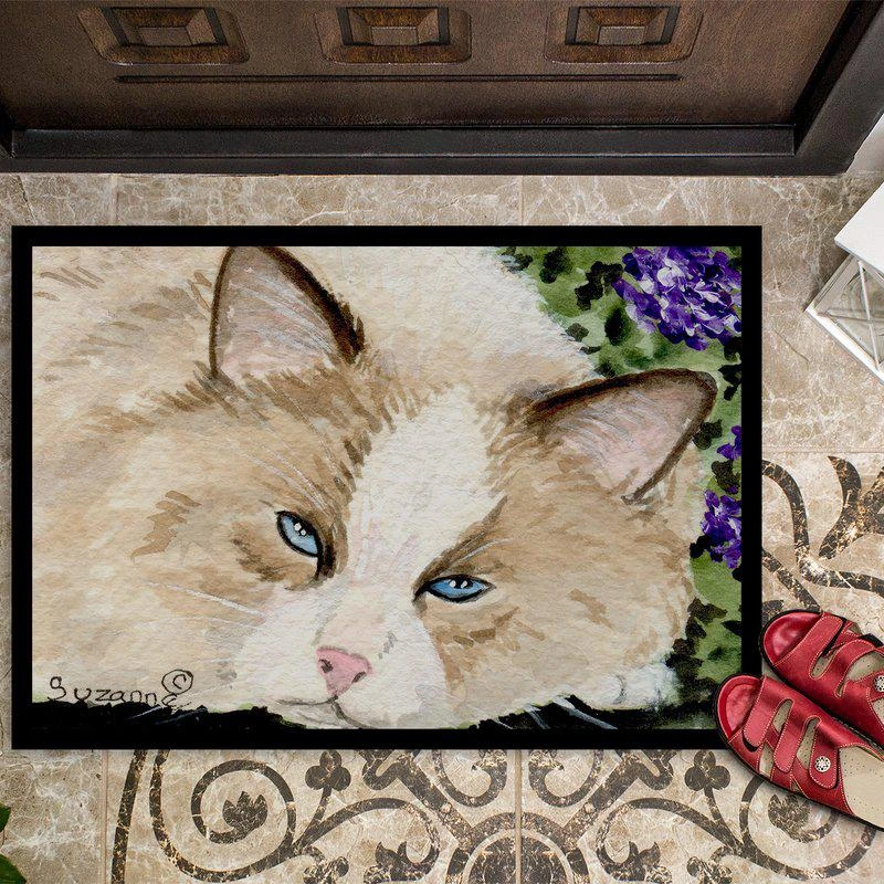 商品Caroline's Treasures|24 in x 36 in Cat Door Mat Indoor/Outdoor,价格¥307,第2张图片详细描述