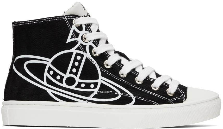 商品Vivienne Westwood|Black Plimsoll Sneakers,价格¥1322,第1张图片