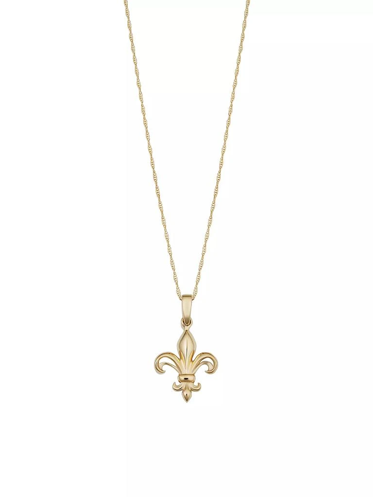 商品Oradina|14K Yellow Gold Fleur De Lis Pendant Necklace,价格¥2227,第1张图片