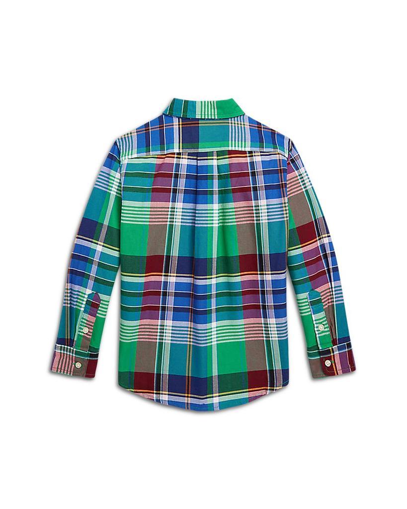 商品Ralph Lauren|Boys' Plaid Cotton Oxford Shirt - Little Kid, Big Kid,价格¥280-¥311,第4张图片详细描述