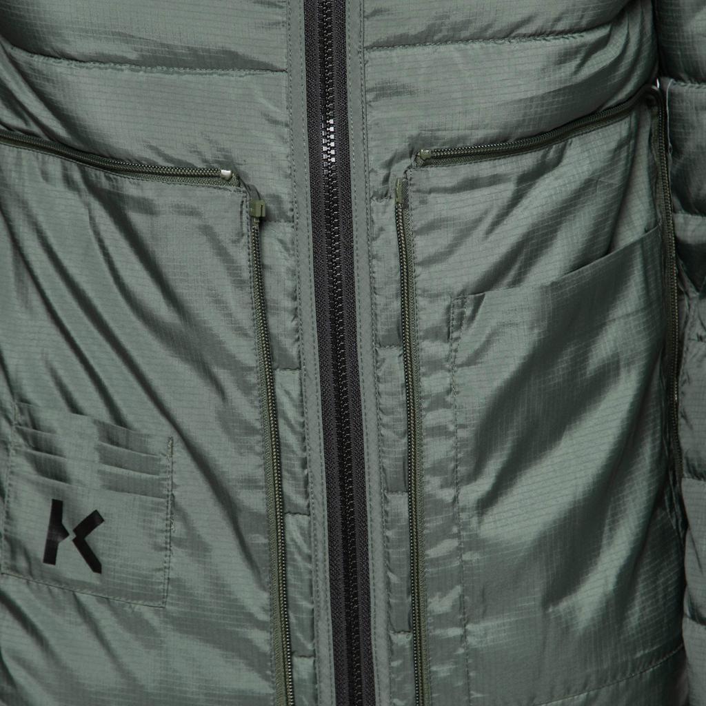 Kenzo Green & Black Synthetic Reversible Puffer Jacket XS商品第5张图片规格展示