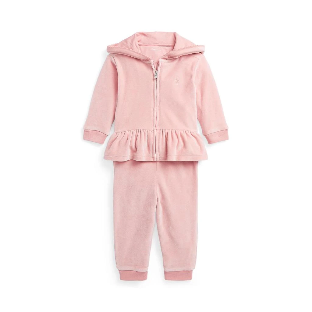 商品Ralph Lauren|Velour Hoodie & Jogger Pants Set (Infant),价格¥147,第1张图片