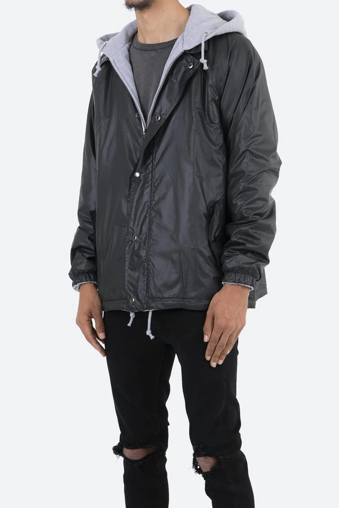 Hooded Coaches Jacket - Black/Grey 商品