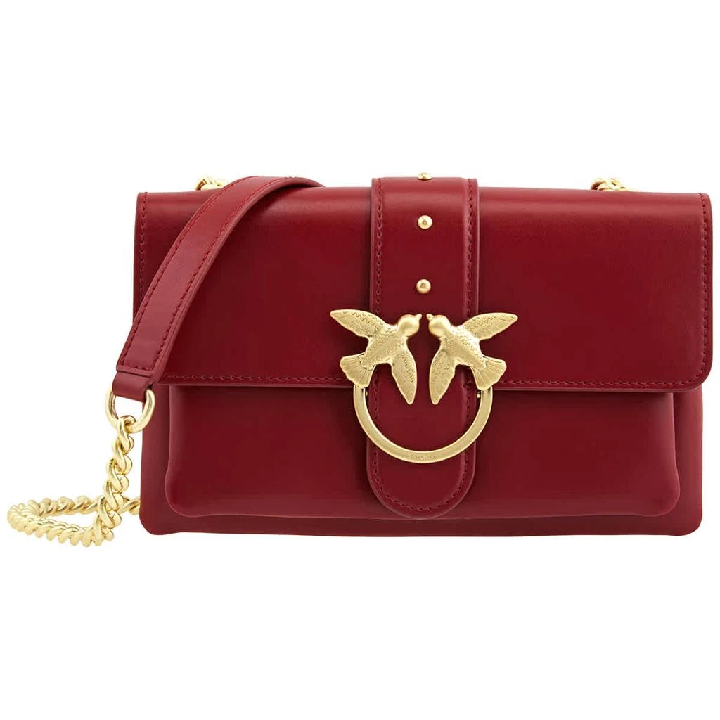 商品PINKO|Ladies Dark Red Mini Love Soft Crossbody Bag,价格¥1799,第2张图片详细描述