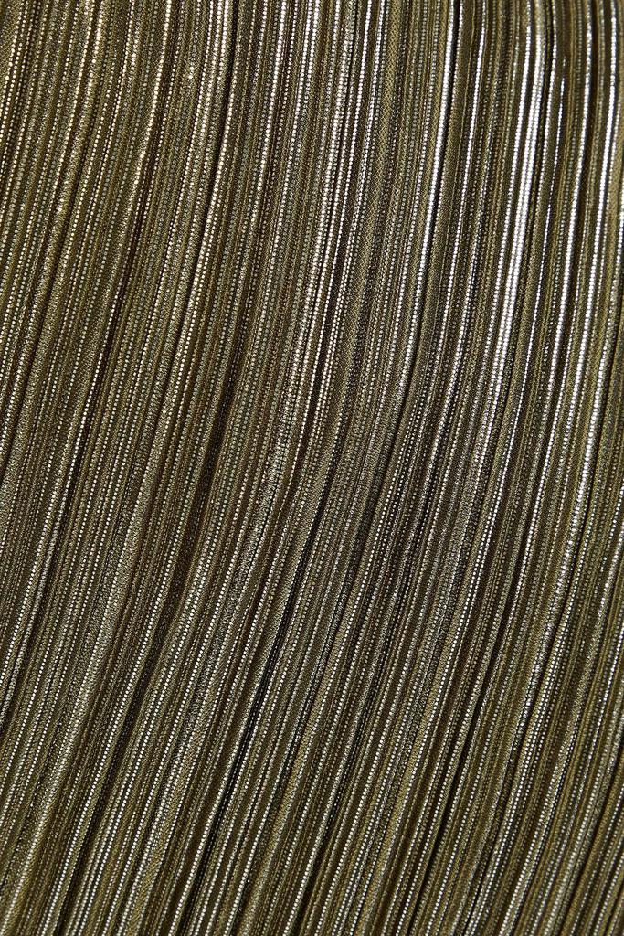 Romea metallic plissé-crepe mini dress商品第4张图片规格展示