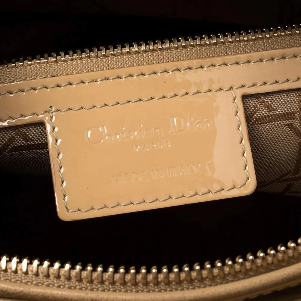 Dior Beige Cannage Patent Leather Large Lady Dior Tote 商品