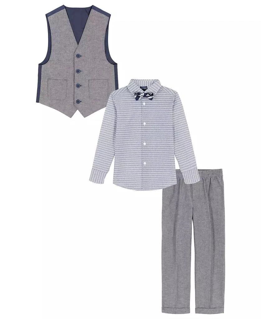 商品Nautica|Little Boys Linen Look Machine Washable Vest Set,价格¥122,第3张图片详细描述