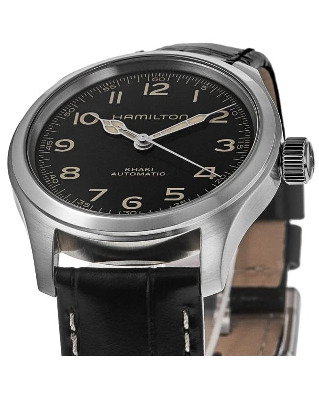 商品Hamilton|Hamilton Khaki Field Murph Black Dial Leather Strap Men's Watch H70405730,价格¥6122,第2张图片详细描述