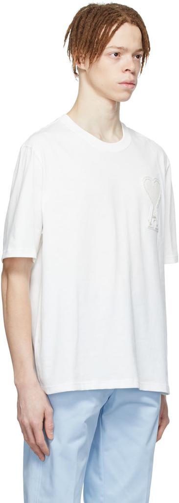 商品AMI|SSENSE Exclusive White Ami de Cœur T-Shirt,价格¥453,第4张图片详细描述