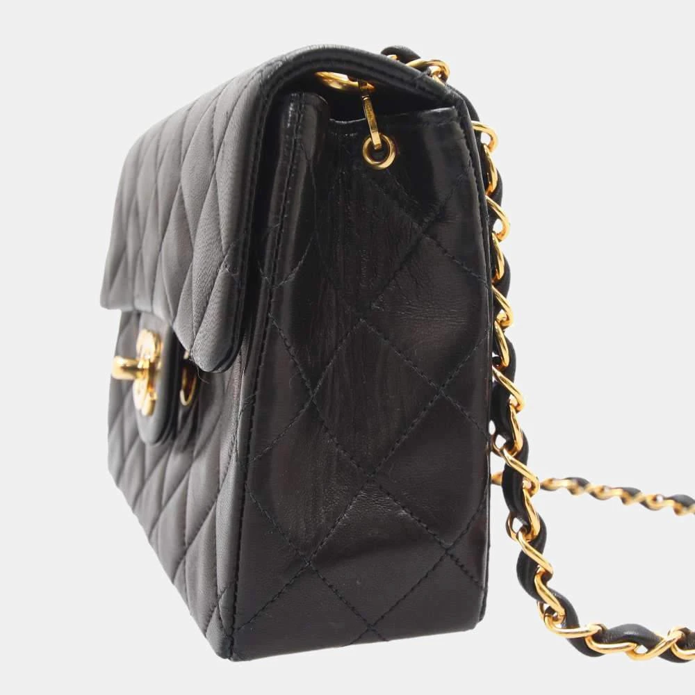 商品[二手商品] Chanel|Chanel Black Lambskin Leather Square Mini Flap Bag,价格¥31382,第2张图片详细描述