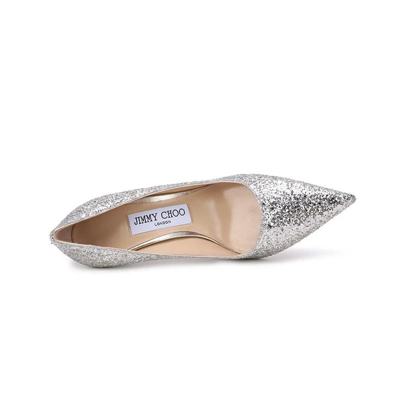 商品[国内直发] Jimmy Choo|女鞋 JIMMY CHOO 周仰杰 奢侈品女鞋 LOVE 系列女士尖头高跟鞋单鞋婚鞋 LOVE 85 LDD 214 PLATINUM 白金色,价格¥3105,第7张图片详细描述
