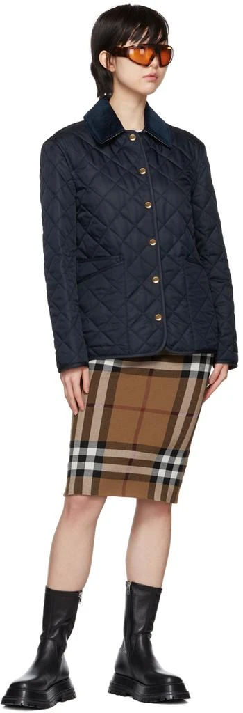 商品Burberry|Navy Diamond Quilted Jacket,价格¥5546,第4张图片详细描述