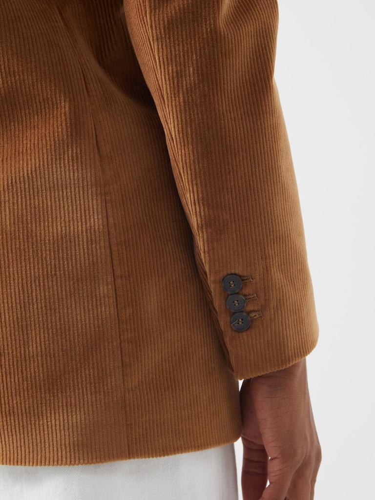 商品FRAME|Double-breasted cotton-blend corduroy blazer,价格¥5497,第5张图片详细描述