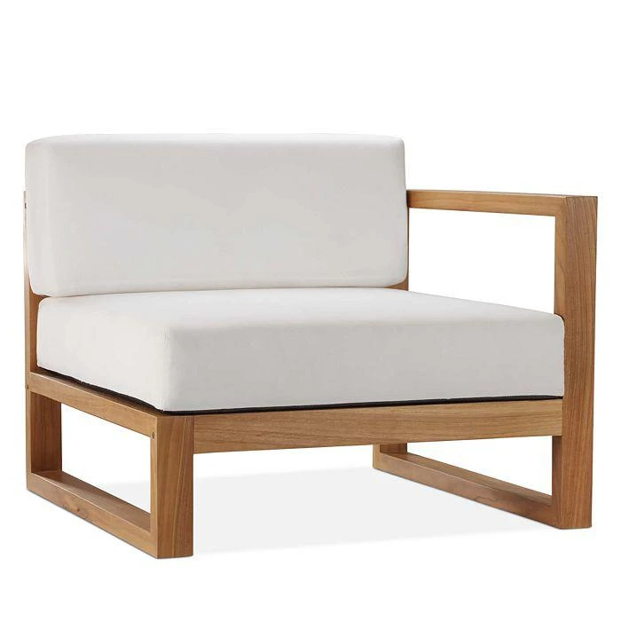Upland Outdoor Patio Teak Wood 2-Piece Sectional Loveseat 商品