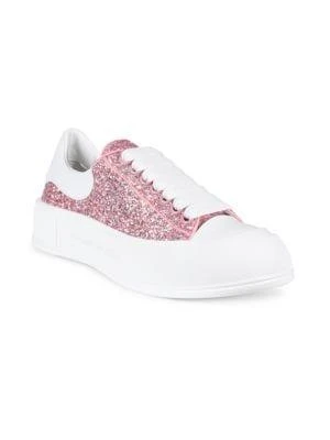 商品Alexander McQueen|Glitter Plimsoll Sneakers,价格¥1654,第2张图片详细描述