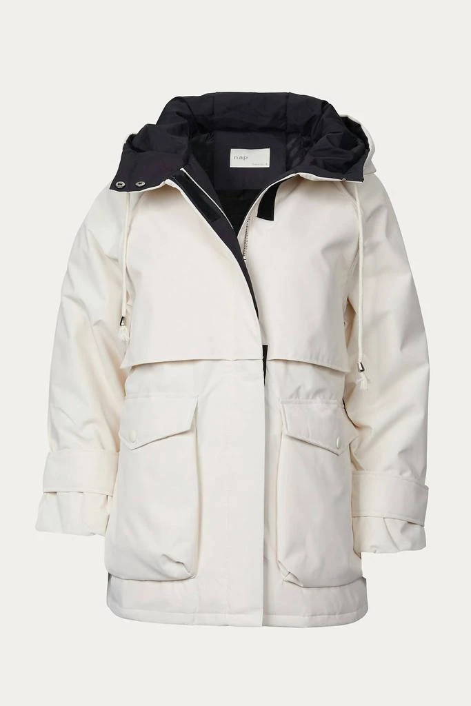 商品nap|Hooded Shell Down Coat In Ivory,价格¥648,第2张图片详细描述