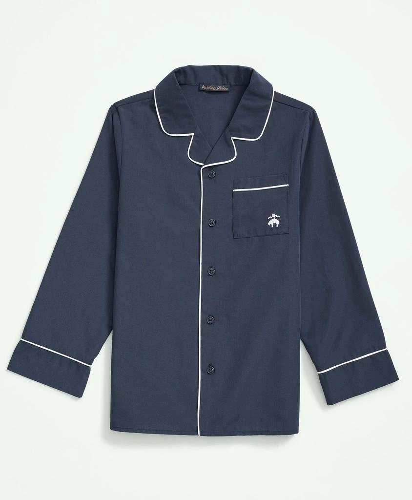 商品Brooks Brothers|Kids Long Sleeve Button Up Pajama Set,价格¥124,第2张图片详细描述