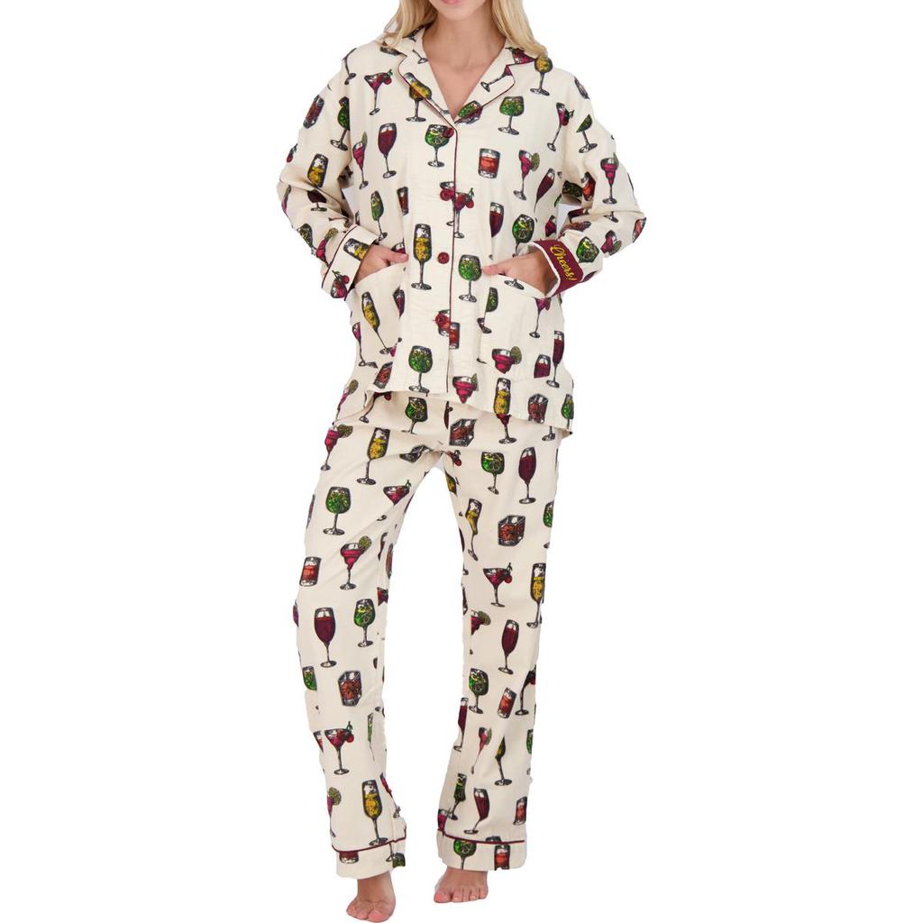 PJ Salvage RZ8FLPJ Women's Cotton Flannel Pajama Set商品第1张图片规格展示