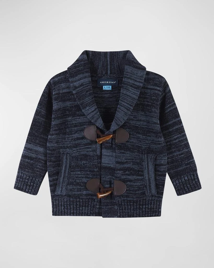 商品Andy & Evan|Boy's Toggle Cardigan W/ Plaid Shirt & Pants Set, Size Newborn-24M,价格¥535,第3张图片详细描述