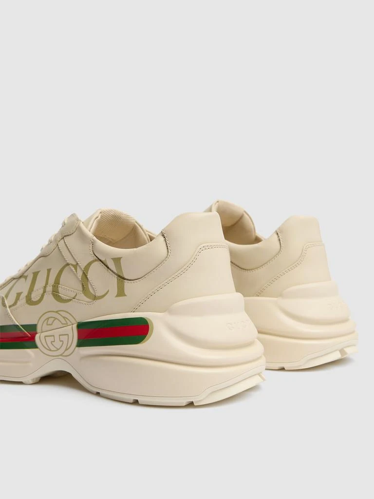 商品Gucci|Rhyton Gucci Print Leather Sneakers,价格¥8292,第3张图片详细描述