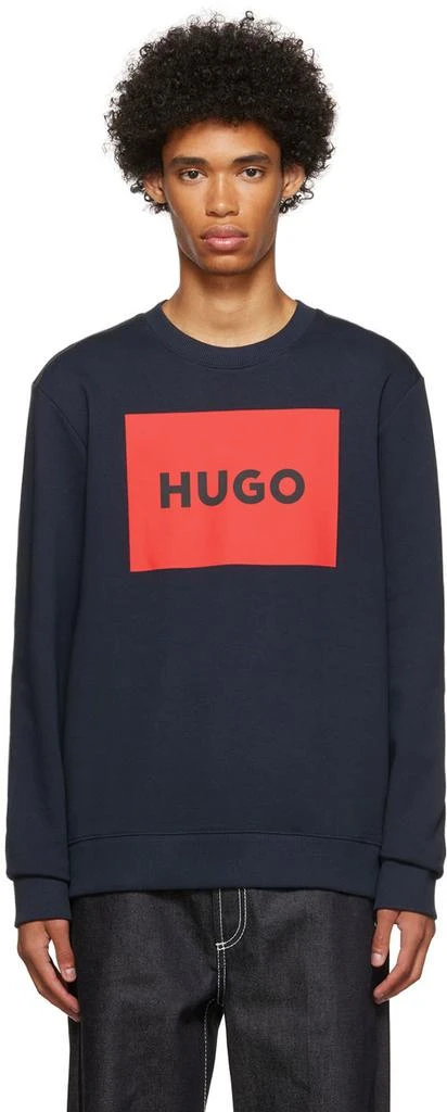 商品Hugo Boss|Navy Cotton Sweatshirt,价格¥488,第1张图片