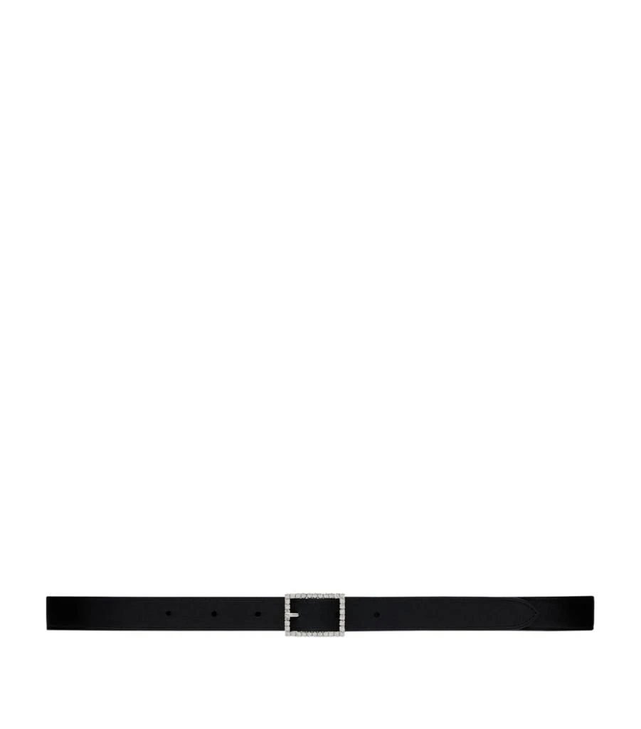 商品Yves Saint Laurent|Leather Diamanté Belt,价格¥2729,第1张图片