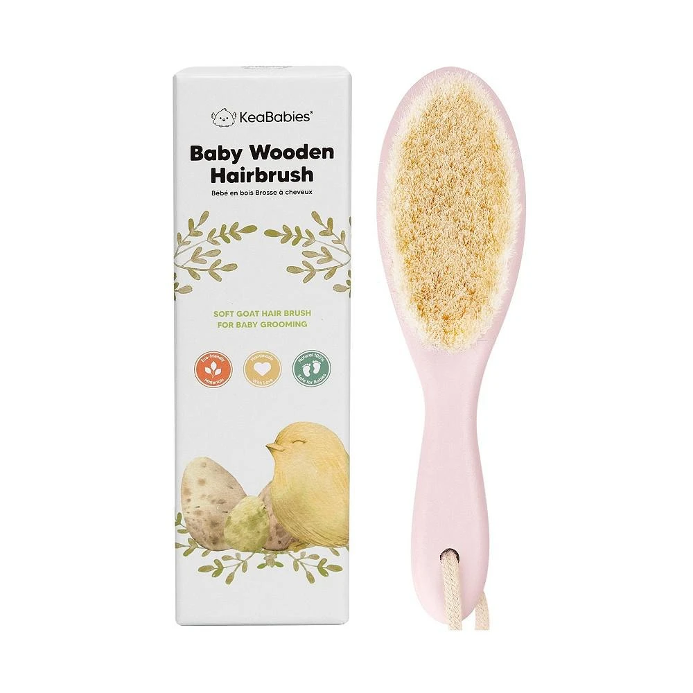 商品KeaBabies|Baby Hair Brush, Oval Cradle Cap Brush, Soft Baby Brush for Infant, Newborn Hairbrush for Girls, Boys, Baby Scalp Brush,价格¥97,第1张图片