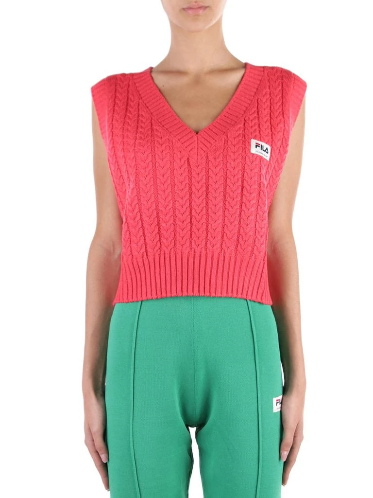 商品Fila|Fila V-Neck Rib-Knitted Vest,价格¥610,第1张图片