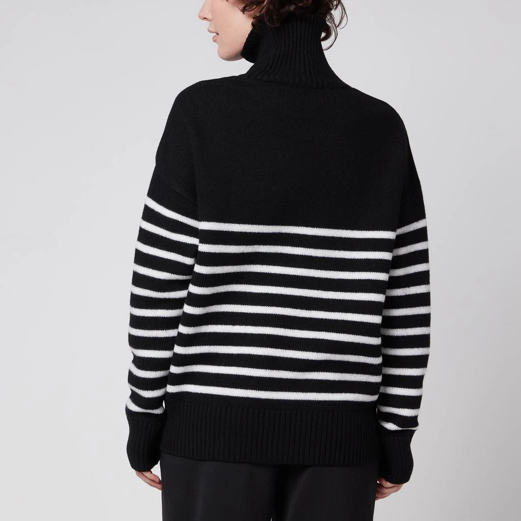 商品AMI|AMI Women's De Coeur Striped Turtleneck Jumper - Black/White,价格¥1972,第2张图片详细描述