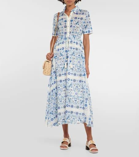 商品Tory Burch|印花棉质中长连衣裙,价格¥4183,第2张图片详细描述