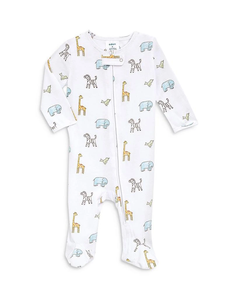 商品aden + anais|Unisex Animals Print Comfort Zip Front Footie - Baby,价格¥149,第1张图片