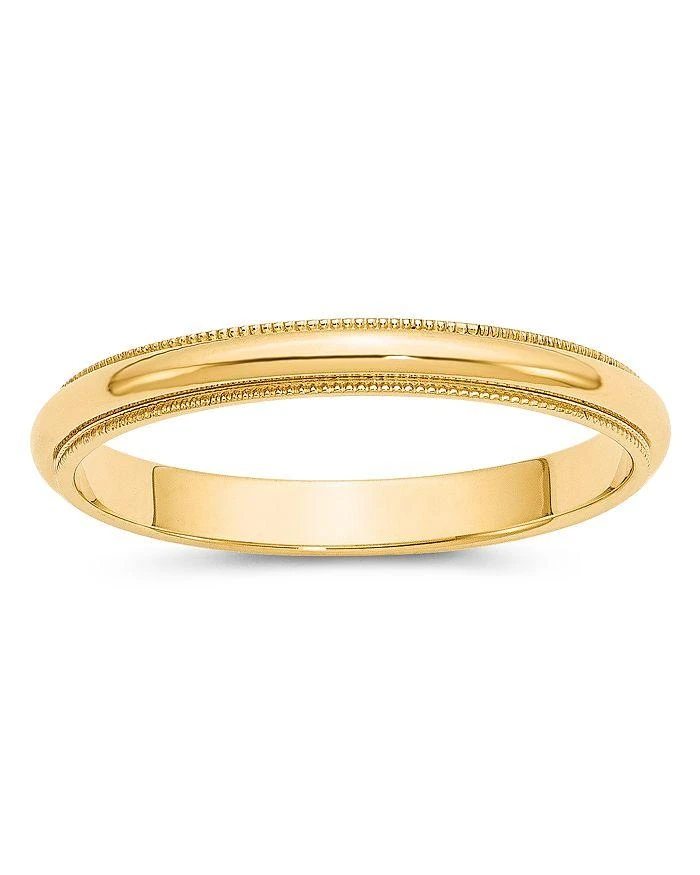 商品Bloomingdale's|Men's 3mm Milgrain Half Round Wedding Band 14K Yellow Gold - Exclusive,价格¥1920,第1张图片