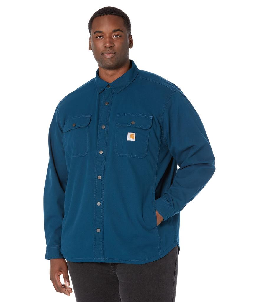 Rugged Flex® Relaxed Fit Canvas Fleece-Lined Shirt Jac商品第1张图片规格展示