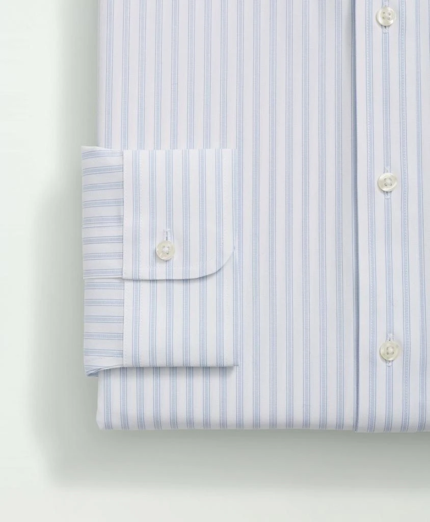 商品Brooks Brothers|Stretch Supima® Cotton Non-Iron Poplin Polo Button Down Collar Track Striped Dress Shirt,价格¥496,第3张图片详细描述