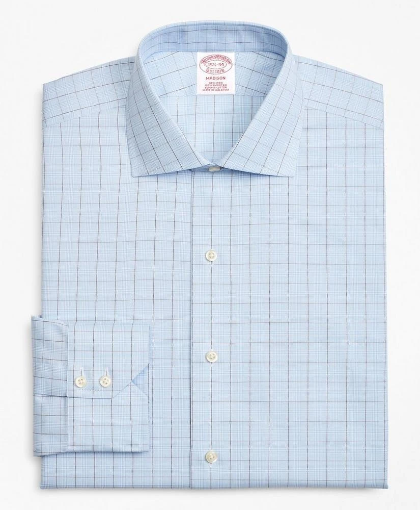 商品Brooks Brothers|Madison Relaxed-Fit Dress Shirt, Non-Iron Plaid Overcheck,价格¥416,第4张图片详细描述