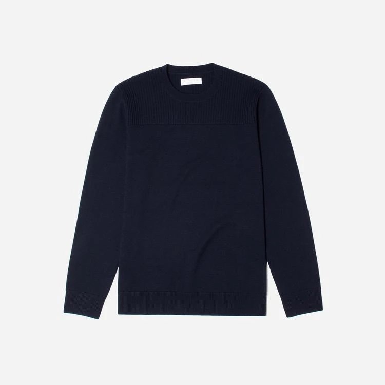 商品Everlane|The Midweight Merino Ribbed Panel Crew,价格¥464,第1张图片
