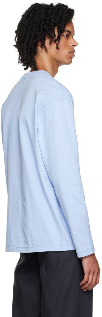 Blue Le Papier 'Le T-Shirt Ocotopizza' Long Sleeve T-Shirt商品第3张图片规格展示