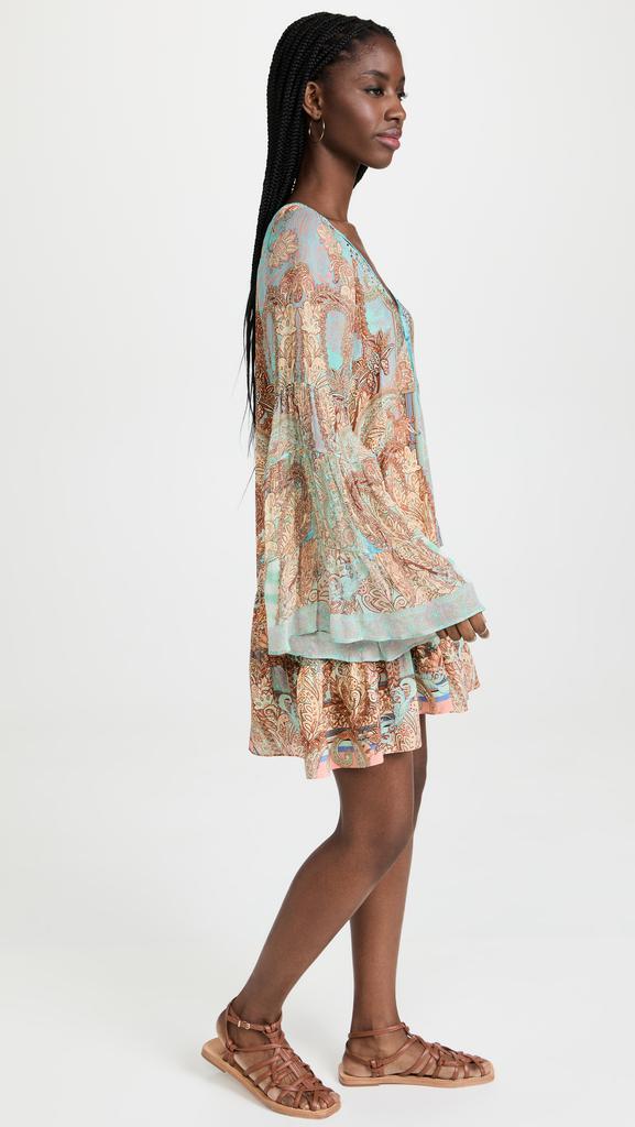Camilla 褶皱拼布连衣裙商品第4张图片规格展示