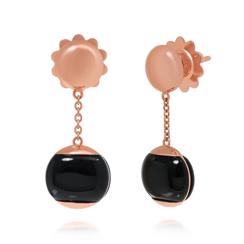 商品Roberto Coin|Roberto Coin 18K Rose Gold and Black Jade 8.15ct.tw. Stud Drop Earrings 8882476AXERB,价格¥11114,第3张图片详细描述