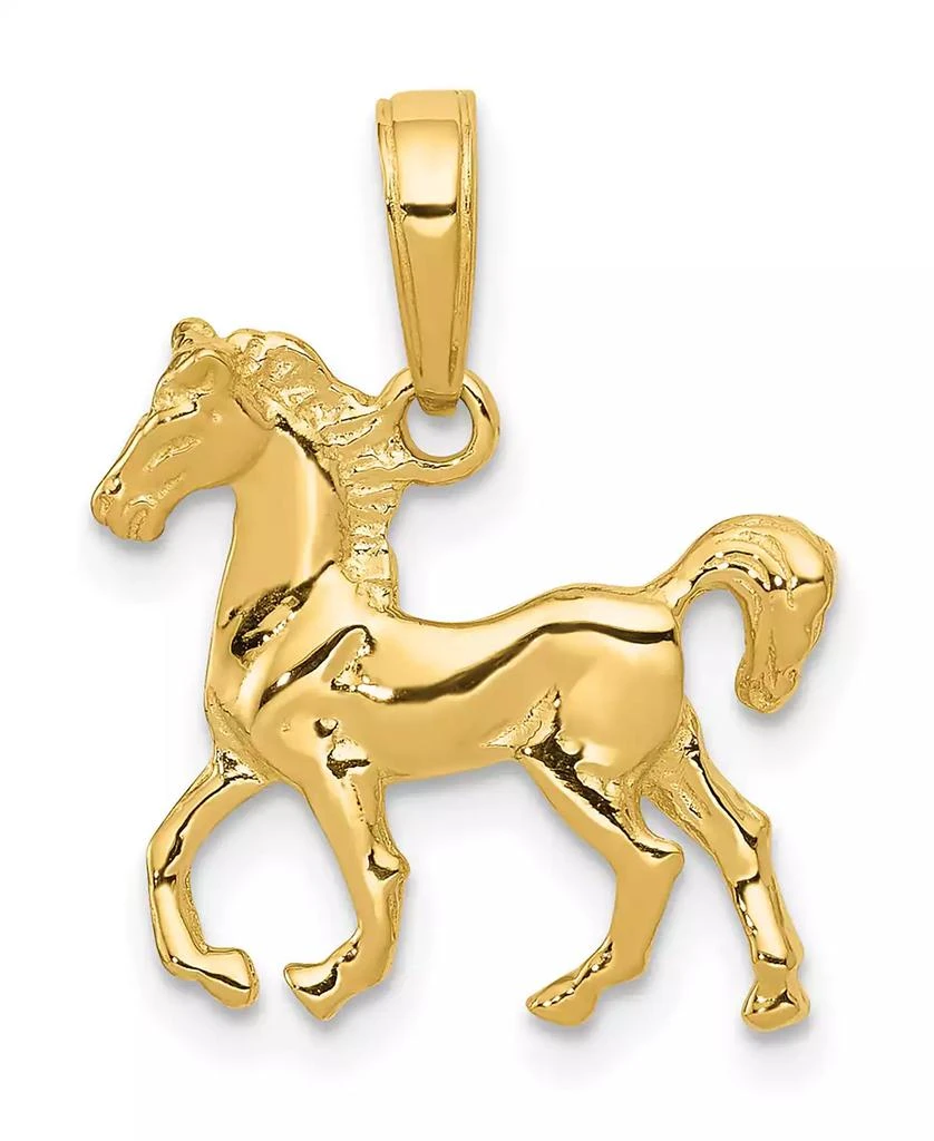 商品Macy's|Standing Horse Pendant in 14k Yellow Gold,价格¥1945,第1张图片