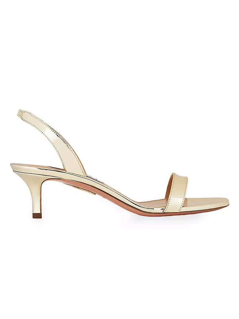 商品Aquazzura|So Nude 50MM Metallic Slingback Sandals,价格¥5553,第1张图片