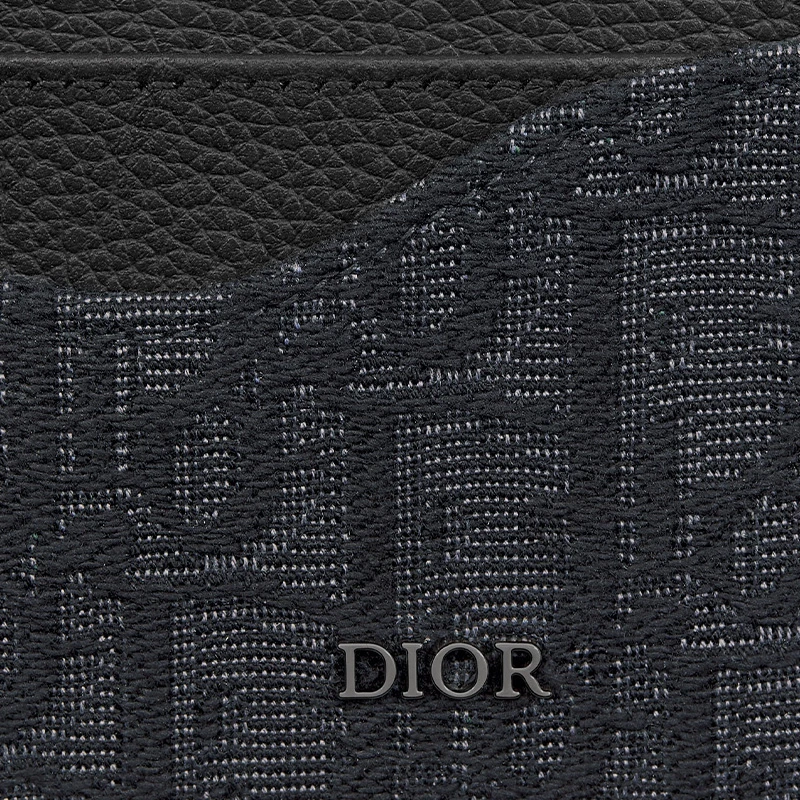 商品[国内直发] Dior|迪奥 老花满印品牌Logo标志 粒面牛皮革 卡包 男款 黑色,价格¥3982,第4张图片详细描述