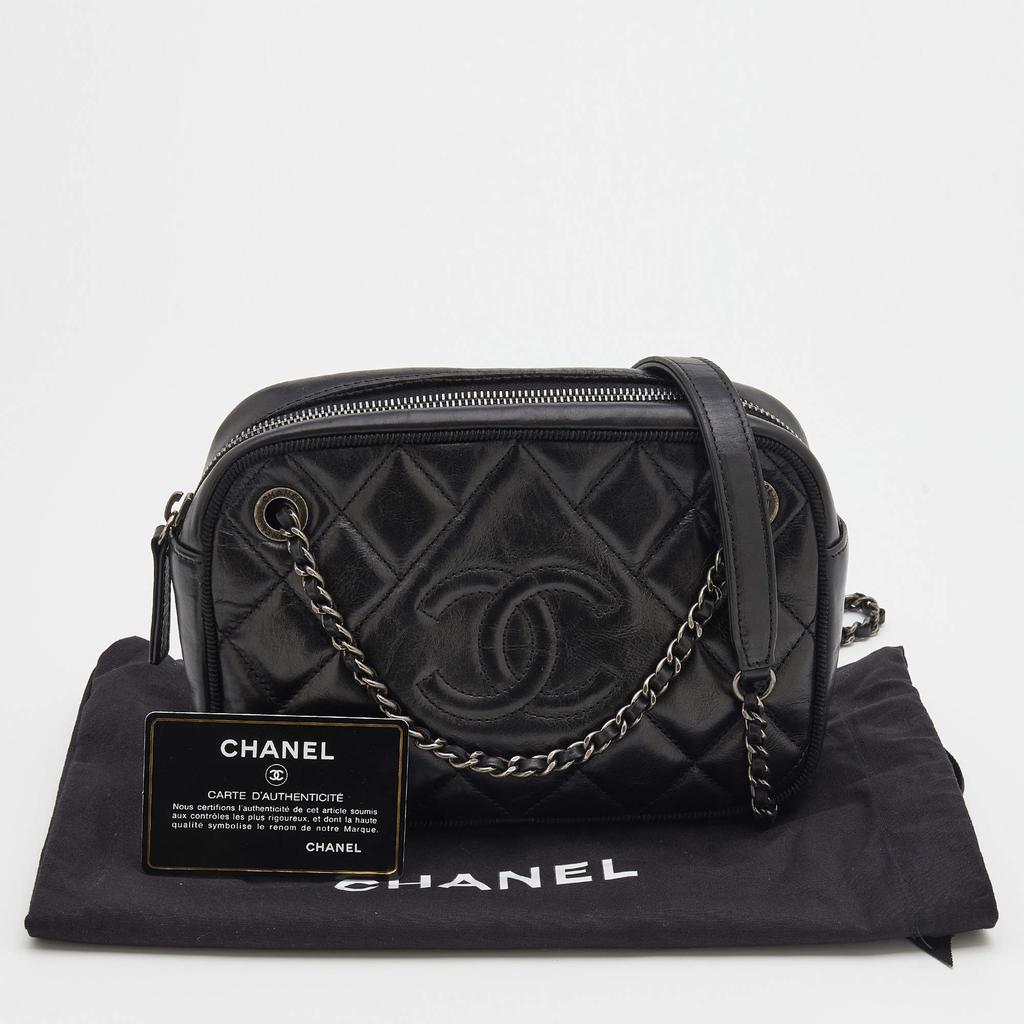 Chanel Black Quilted Leather CC Ballerine Camera Bag商品第10张图片规格展示