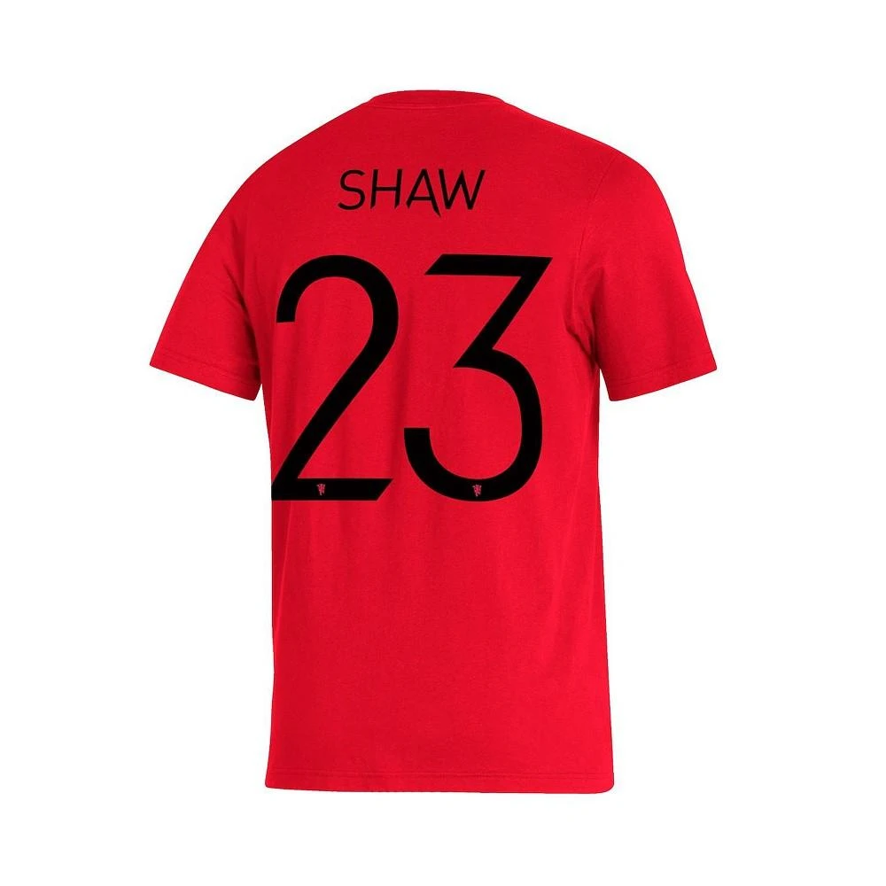 商品Adidas|Men's Luke Shaw Red Manchester United Name and Number Amplifier T-shirt,价格¥226,第4张图片详细描述