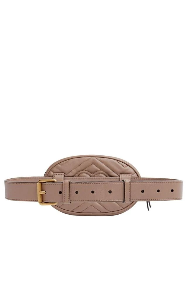商品Gucci|GG Marmont Matelasse Belt Bag in Beige 85,价格¥12676,第4张图片详细描述