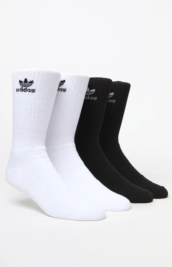 商品Adidas|White & Black Six-Pack Trefoil Crew Socks,价格¥166,第2张图片详细描述