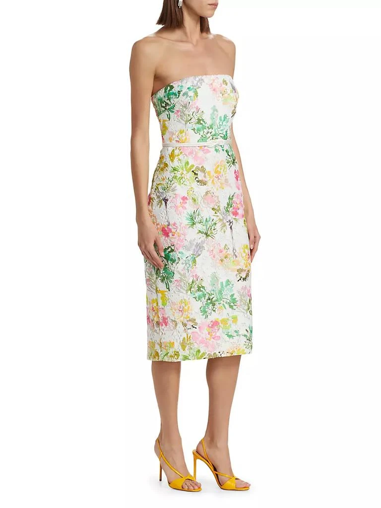 商品Badgley Mischka|Floral Lace Strapless Cocktail Dress,价格¥3713,第4张图片详细描述