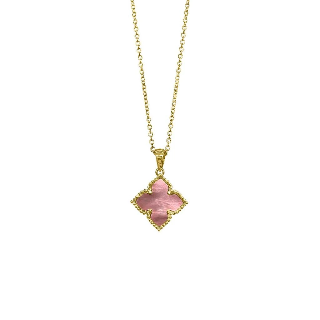 商品ADORNIA|Adornia Adornia Flower Mother of Pearl Necklace gold pink,价格¥87,第1张图片